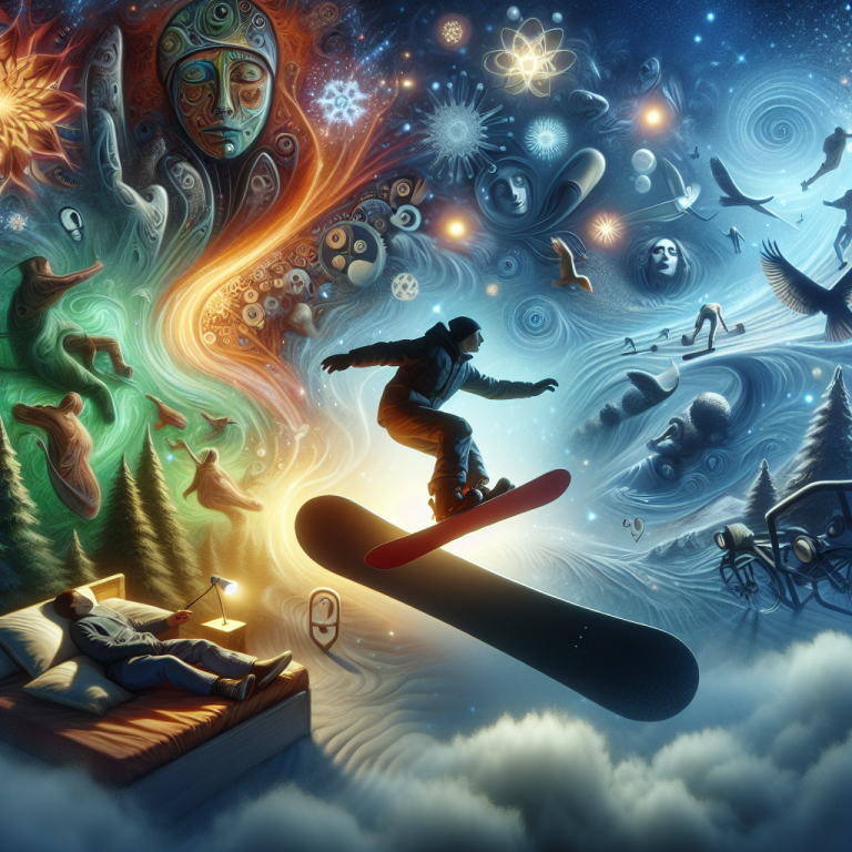 Ein Snowboard im Traum